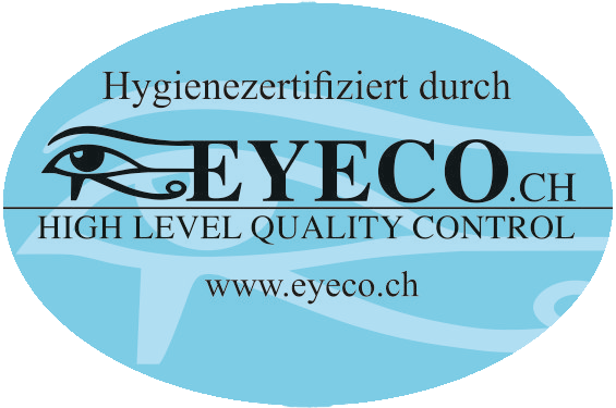 Hygienezertifiziert durch EYECO.CH